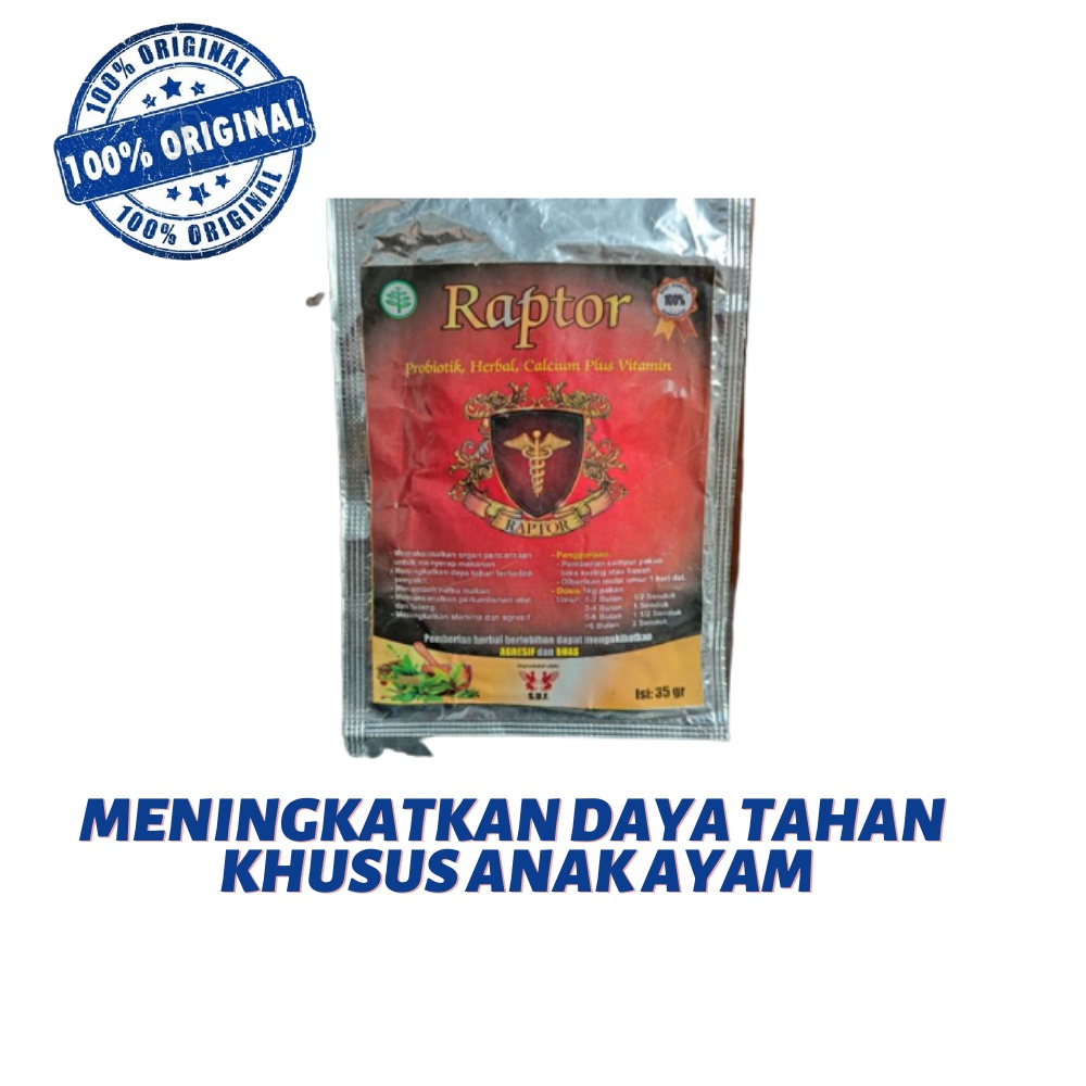 Raptor 35gr jamu ayam sehat