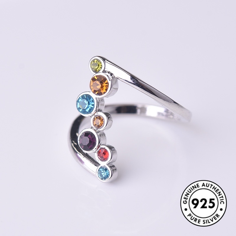 Cincin Lapis Silver S925 Model Kepang Dengan Batu Permata Untuk Wanita