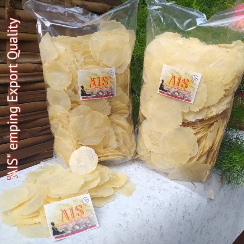 

AIS Emping melinjo Mentah 1kg Asli oleh oleh khas linpung