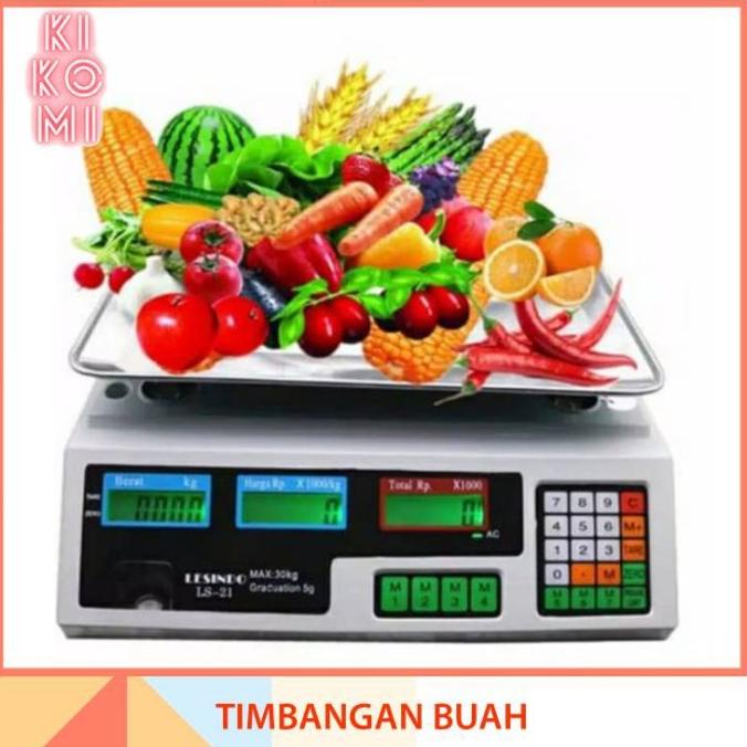 QW156 TIMBANGAN BUAH DIGITAL 40KG - COMPUTING SCALE DOUBLE DISPLAY KK FGFD165165