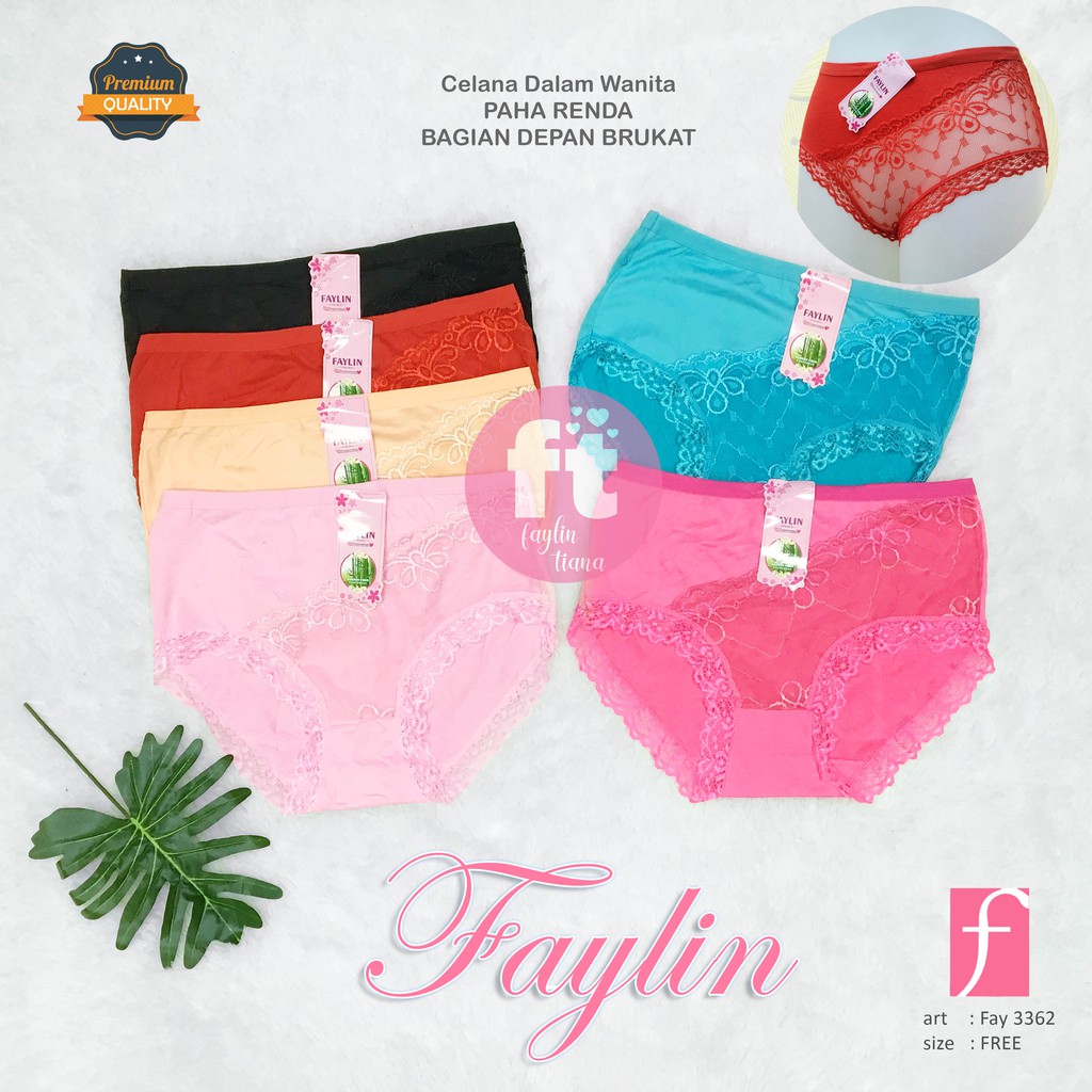 FAYLIN | Celana Dalam Renda Brukat TRANSPARANT Depan / CD SEXY / art FAY 3362