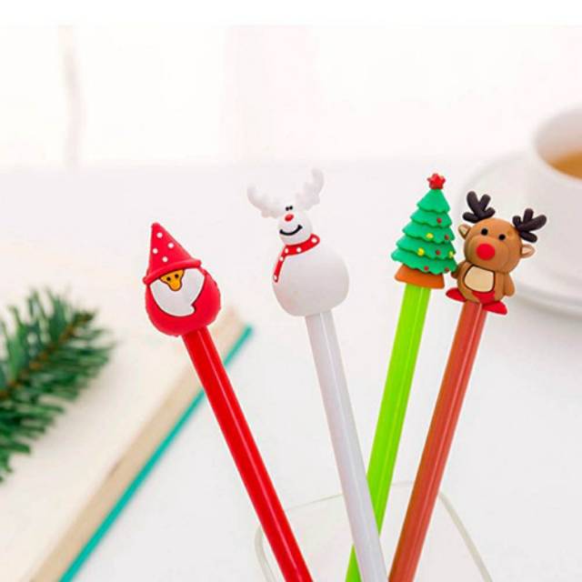 

Pulpen santa clause pen santa clause reindeer pohon natal pulpen karakter christmas