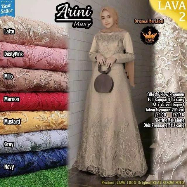 (TERMURAH) Gamis brokat pesta jumbo terbaru 2021 ld #120 seragam kondangan AURA GOWN #2 gamis Velvet