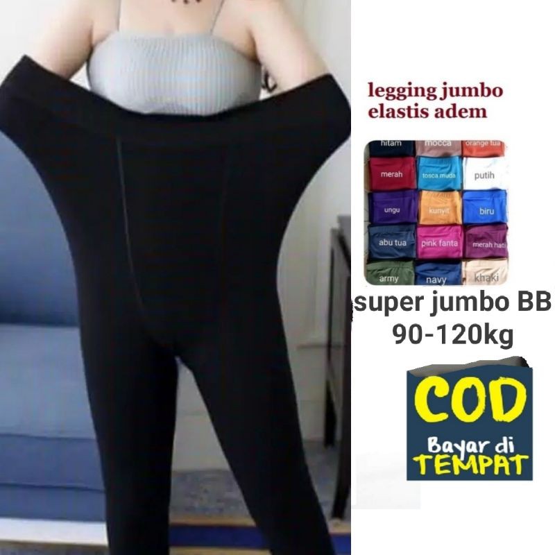 Legging Super Jumbo Panjang Polos BB 90-120KG (ISI 12) paket usaha