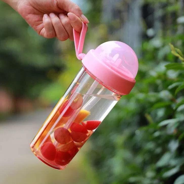 Miliki - Botol Minum Dua 2 Sisi Double Viral Tumbler Duet Couple Bottle Travel 600 mL 600mL Sedotan 