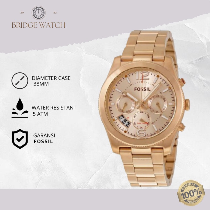 READY Jam Tangan Wanita Fossil Perfect Boyfriend Chronograph Original ES3885 TERLARIS