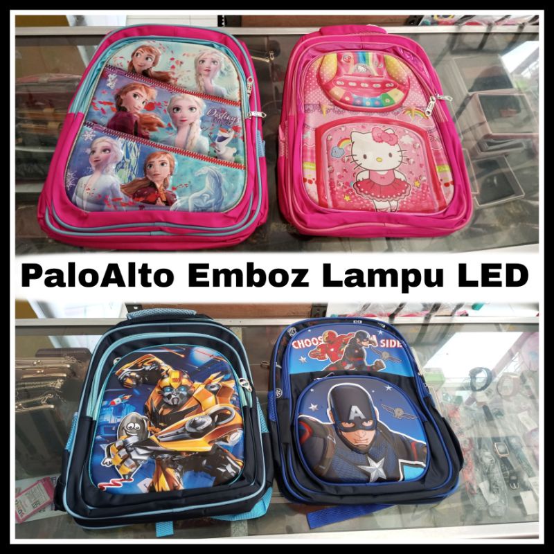 Tas Ransel Palo Alto Gambar Anak Laki / Tas Punggung Palo Alto Anak Cowok / Ransel Anak Gambar Mobil