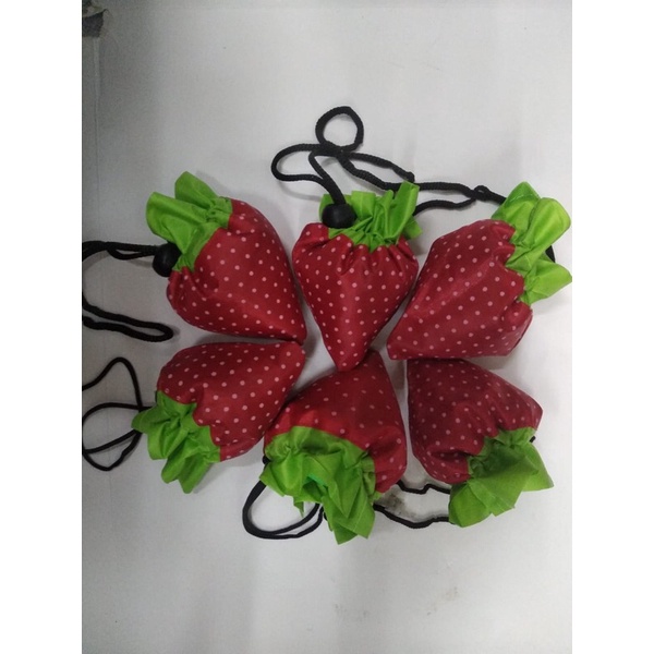 TAS BELANJA STROBERY LIPAT BAHAN SPON DAN PARASUT BAGUS DAN MURAH