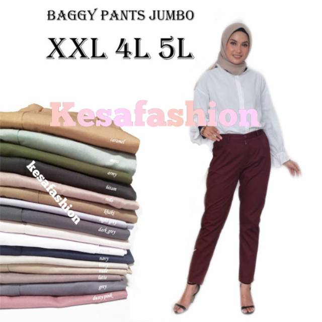 CELANA WANITA CELANA BAGGY JUMBO PREMIUM CASUAL WANITA BIG SIZE  XXXL 4L 5L