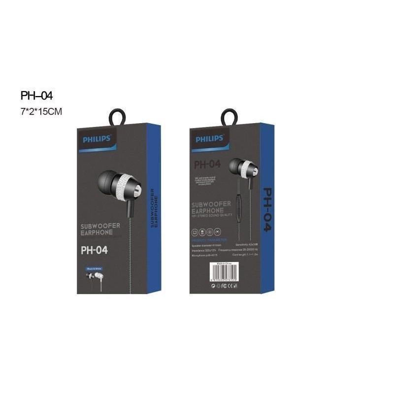 (OM) HF HEADSET PHILIPS PH-04 STREO BASS PACKING IMPORT