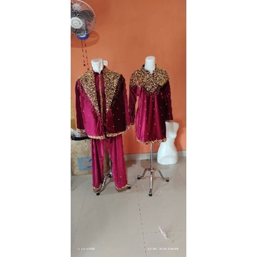 baju pengantin palembang bludru payet