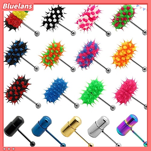 Bluelans Unisex Cool Punk Hammer Shape Vibrating Tongue Bar Stud Body Piercing Jewelry