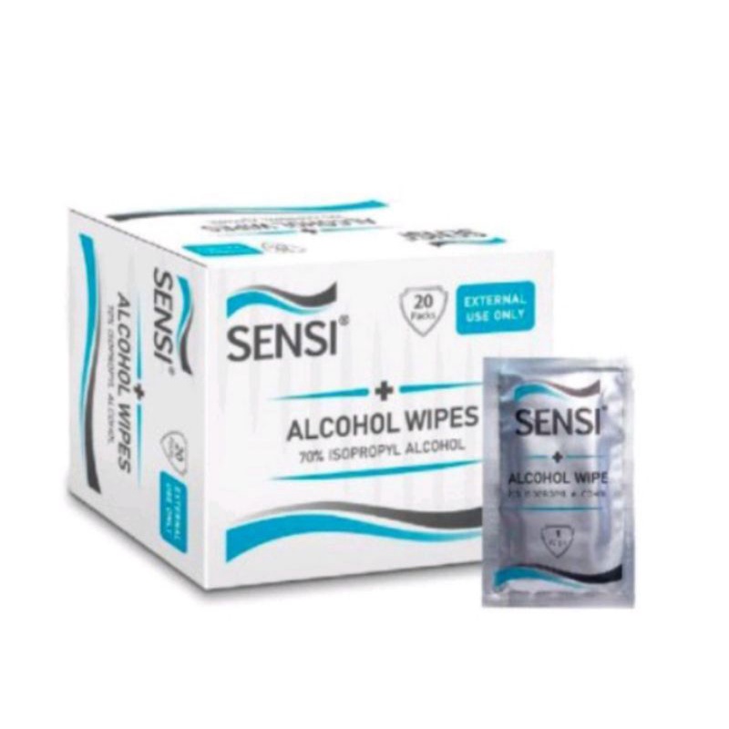 sensi alcohol wipes 70% isopropyl alcohol / Alkohol swab sensi / sensi alcohol