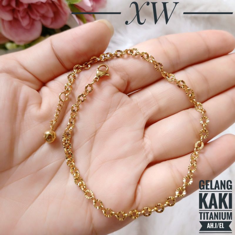 Gelang Kaki Titanium Rantai Nori GK04003