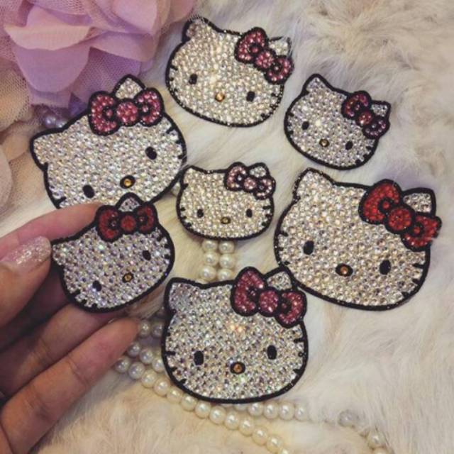 Bahan blink blink hellokitty5×6cm beli 10 frre lem isi 15ml sticker