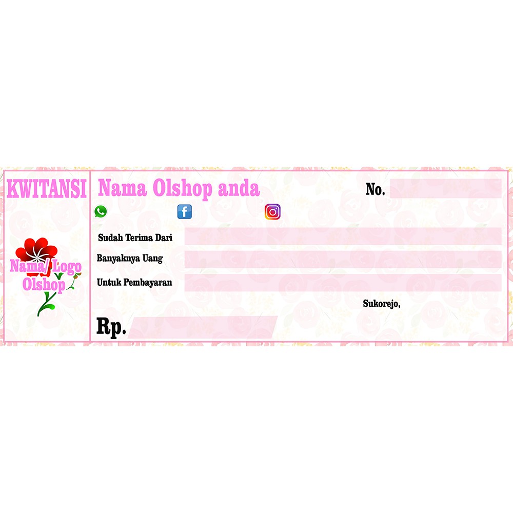 

Kwitansi Olshop Custom (Free Design) - (Minimal Order 2 Pack)
