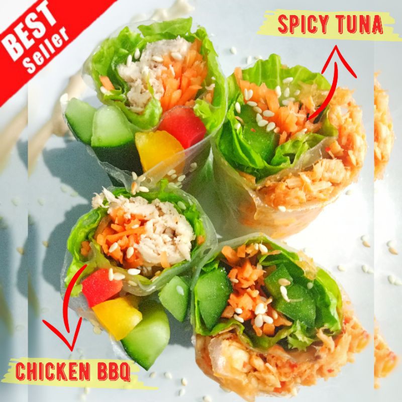 

saladroll | vietnamroll | springroll | saladsayur | saladbuah | ricepaper | healthyfood |