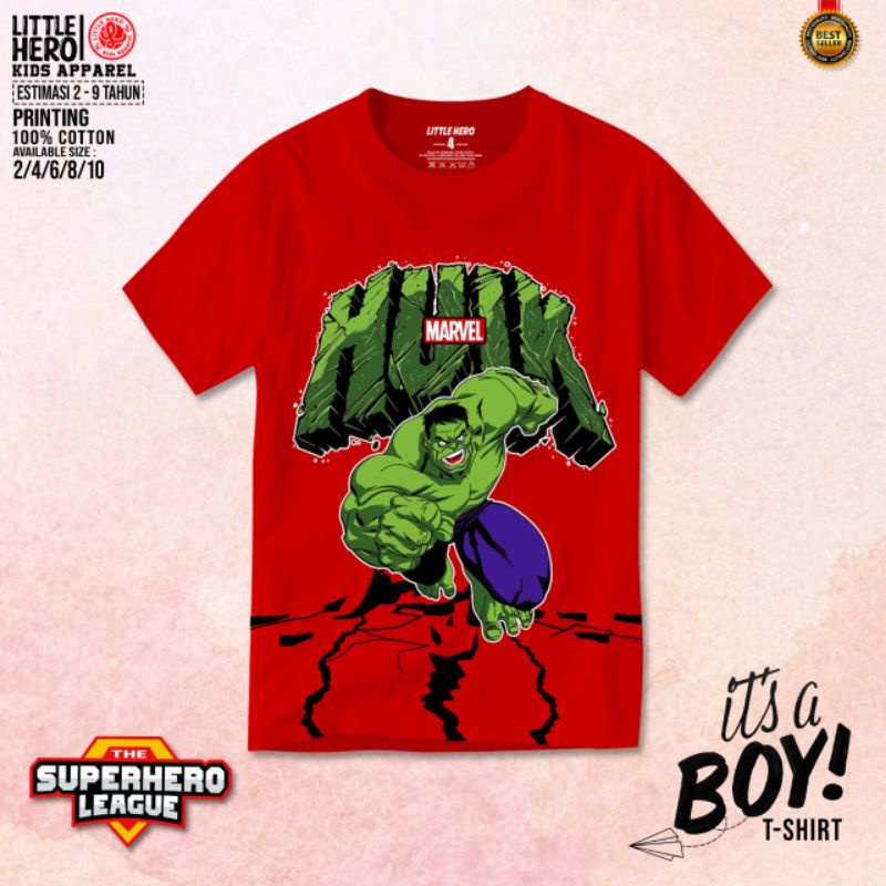 PILIH MOTIF Kaos Anak Superhero League By LITTLE HERO 2-9 Tahun