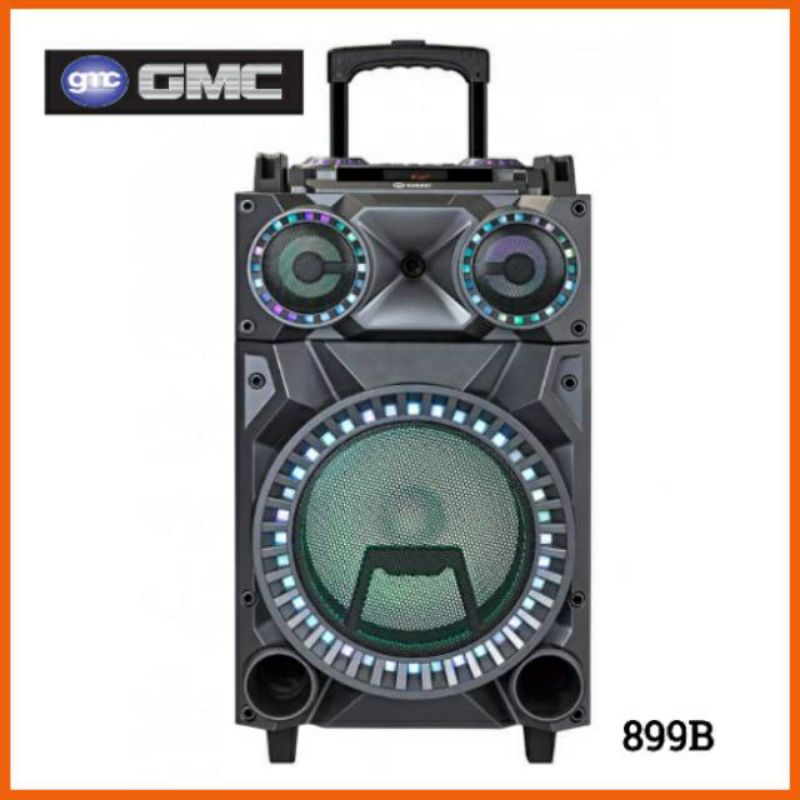 GMC Speaker Portable 899B - 12" Woofer - FREE 2 MIC WIRELESS