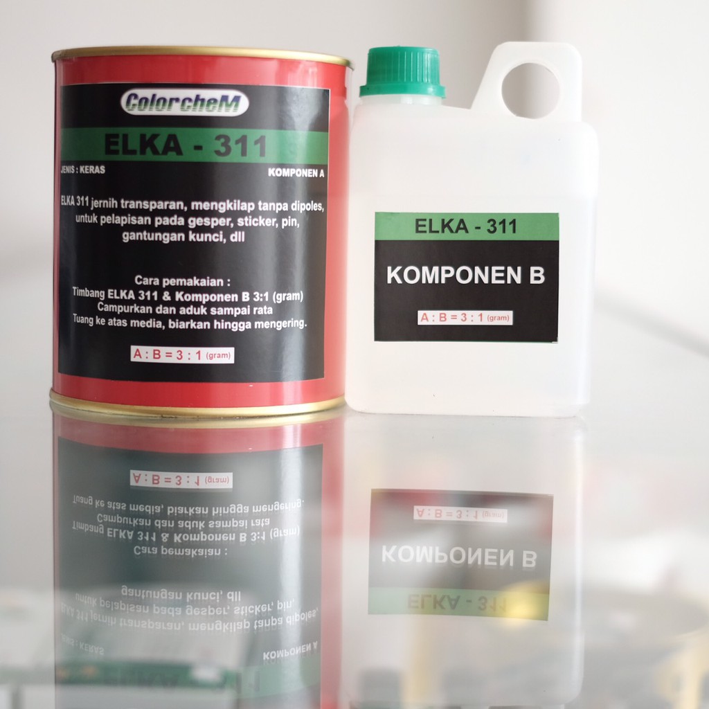 Resin Epoxy ELKA 311 / Resin Bening Keras / Super Hard Clear Resin 3:1 / Resin LK Bening 1set