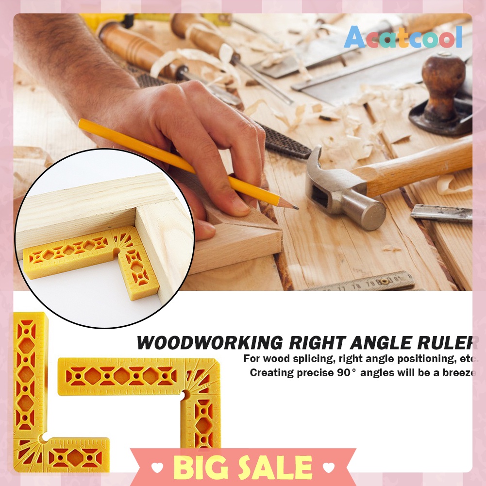 Right Angle Corner Clamp Ruler L-Shaped Woodworking Positioning Fixture