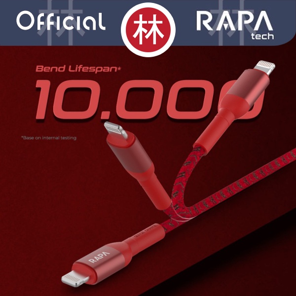 RAPAtech DC1012 - LINE I - USB to Lightning Cable 2.4A Fast Charge 1M