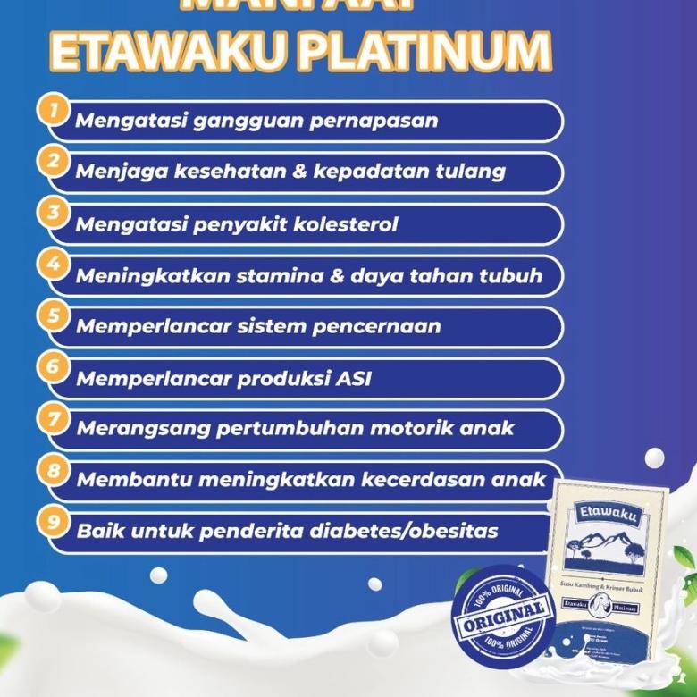

Promo - ETAWAKU PLATINUM - Susu Kambing Etawa Asli Original Provit & Krimer Bubuk Solusi Atasi Masalah Pernapasan / Asma / Kolesterol Tinggi Kalsium Rendah Lemak Rendah Gula Atasi Gangguan Tulang & Sendi Osteoporosis Nafas Lega Susu kambing bubuk etawa e