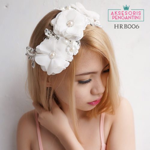 [SIAP KIRIM] AKSESORIS RAMBUT WEDDING HAIRPIECES TIARA PENGANTIN PUTIH HRB006