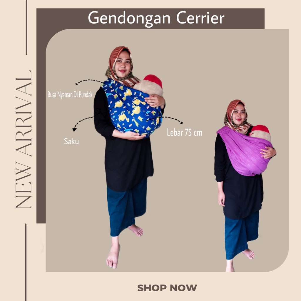 gendongan bayi carrier / gendongan bayi samping/ gendongan bayi depan all size panjang bisa di atur sendiri