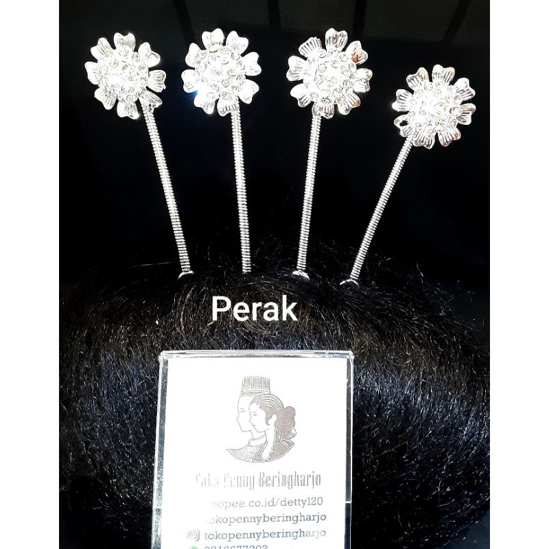 Mentul / Kembang Goyang Bunga Matahari Silver 1