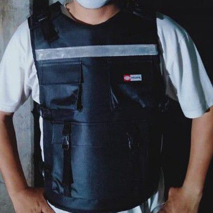 rompi motor/rompi dada body proteck model polis buser densus rompi touring bahan kanvas