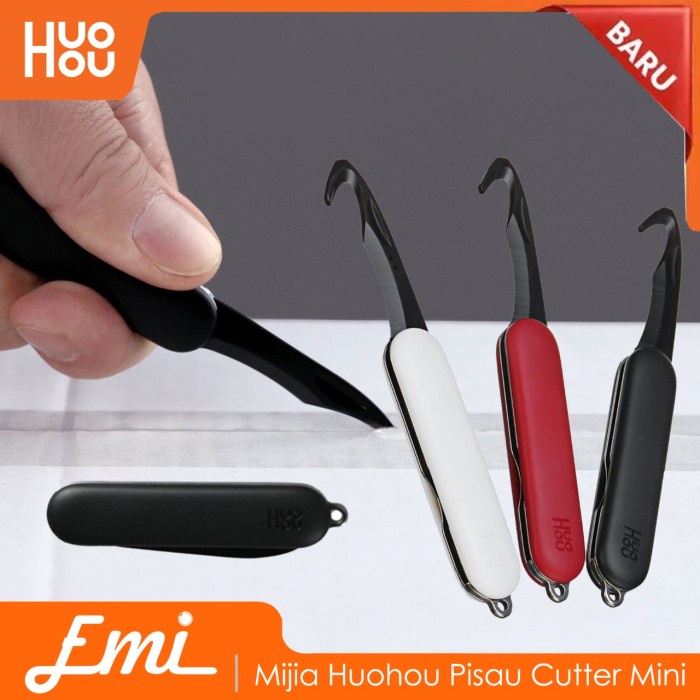 

UKIR-ALAT- MIJIA HUOHOU PISAU CUTTER MINI FOLD FRUIT KNIFE CAMP TOOL - HITAM -ALAT-UKIR.