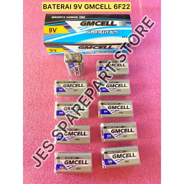 BATERAI 9V GMCELL 6F22 SUPER HEAVY DUTY