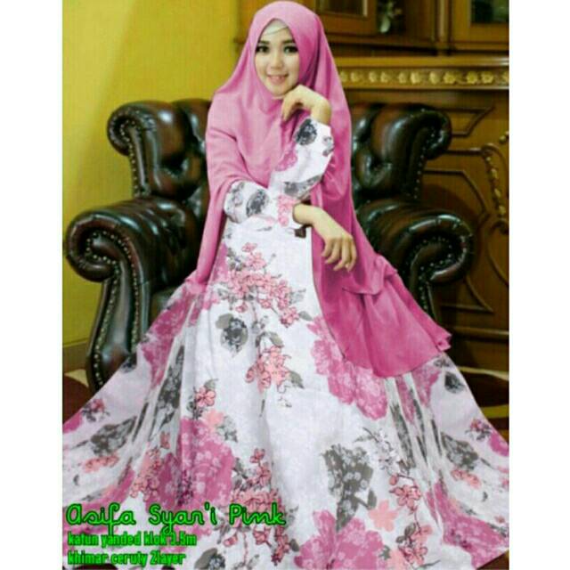 JUMBOW / SYARI / GAMIS / MAXI / KHIMAR ASYIFA SYARI DUSTY PINK