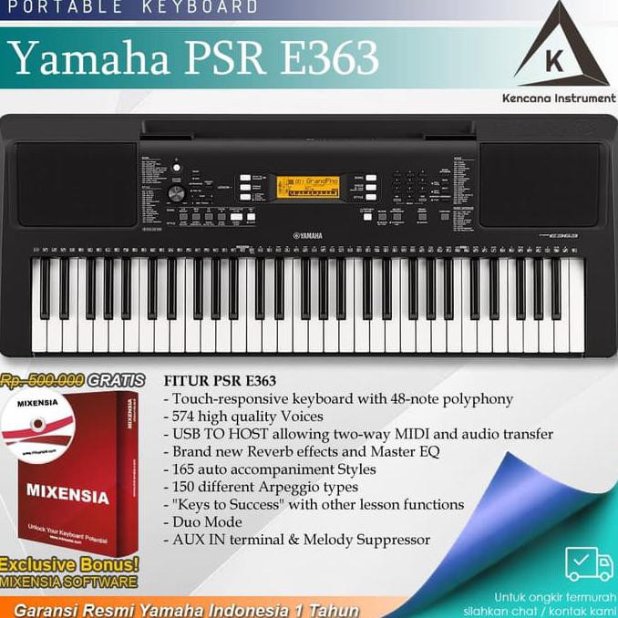 BANTING HARGA Keyboard Yamaha PSR E363 / PSRE363 / PSR-E363 Garansi Resmi