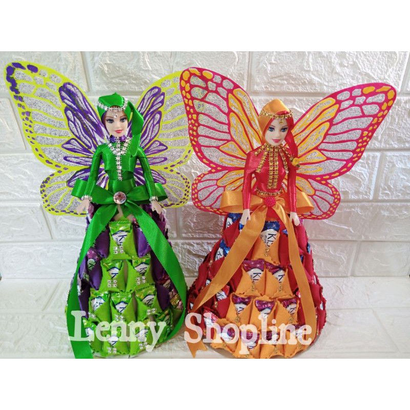 Barbie Candy Hijab kupu2 dan burung/tempat permen barbie/bisa isii ulang