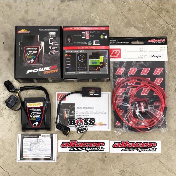ECU Racing aRacer SpeedTek RC Mini5 + Koil Vespa Sprint Prima 3V Iget BOSSVES73 Ayo Beli