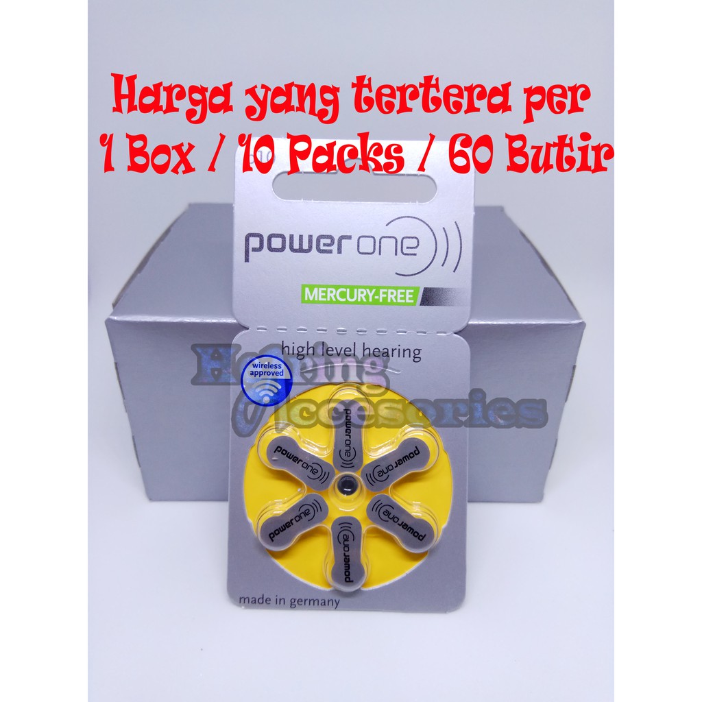 Baterai Alat Bantu Dengar Hearing Aid Battery PowerOne 10(P10) Mercury-Free