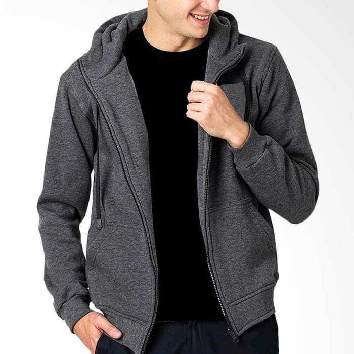 FORTGLASS SWEATER PRIA POLOS HOODIE ZIPPER JAKET COWOK LENGAN PANJANG DISTRO