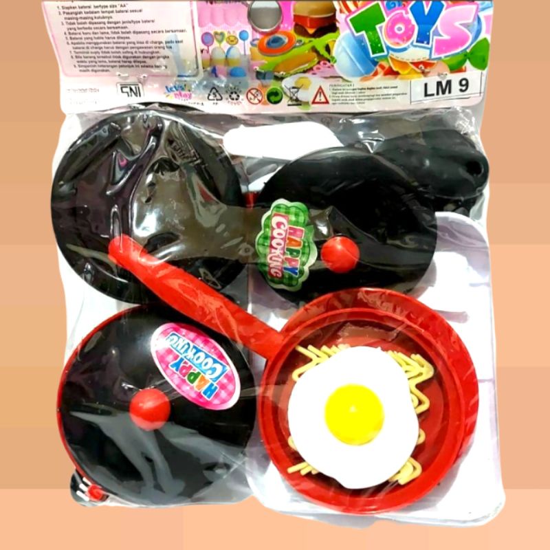 Mainan Anak Masak-Masakan Mie Telor Ceplok Kitchen Set Kompor LM9