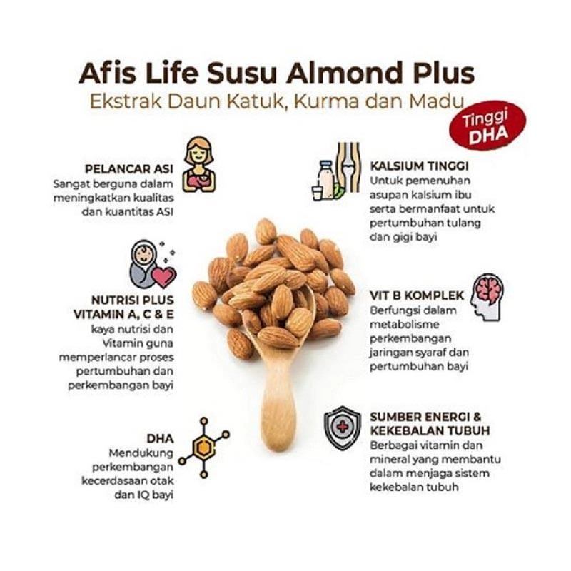 Afis Life Susu Almond - Pelancar ASI Ibu Menyusui - ASI Booster