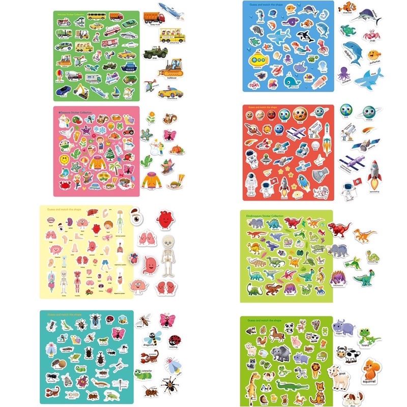 reusable sticker book buku stiker anak