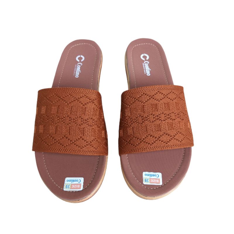 Sandal Wanita Slop Hak 5cm | Sandal Slop Wanita | Sandal Cewek | Sandal Wedges | Sandal Kulit Wanita