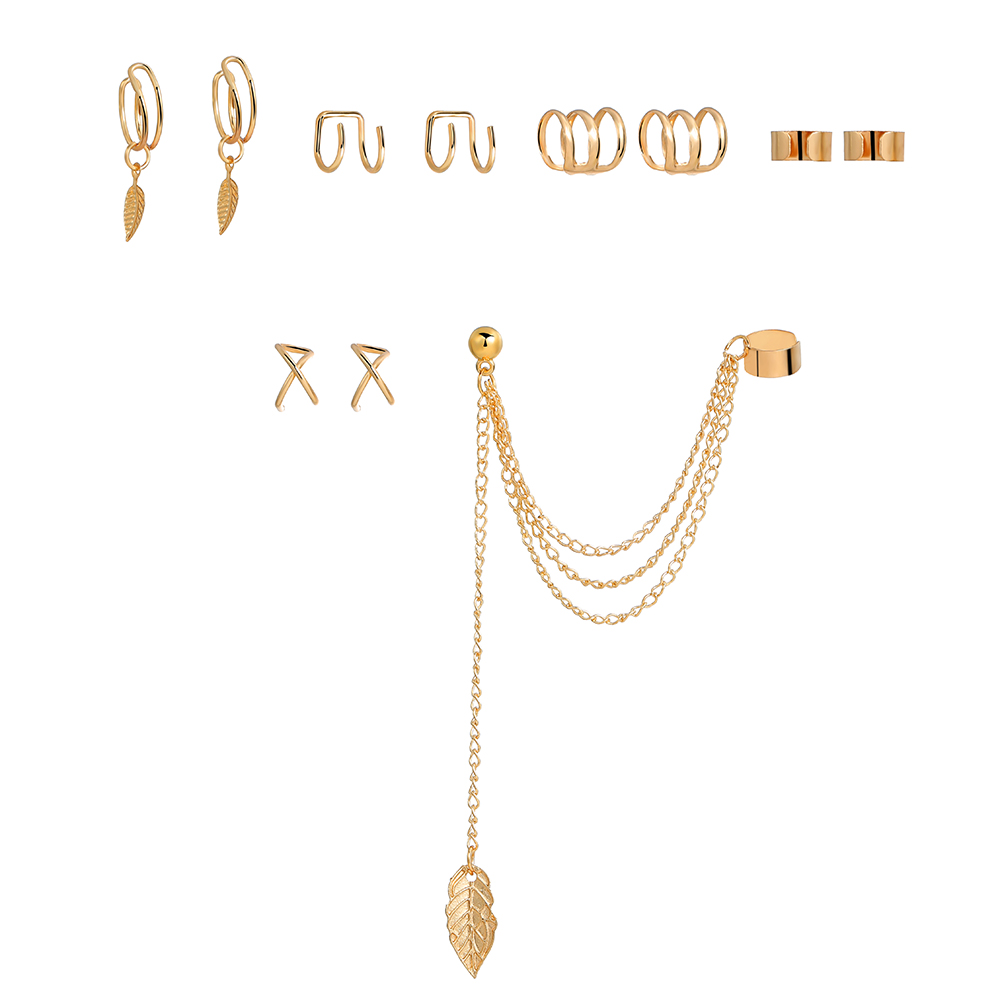Anting Rumbai Bentuk Bintang Bahan Metal Warna Emas Gaya Retro Korea Untuk Wanita