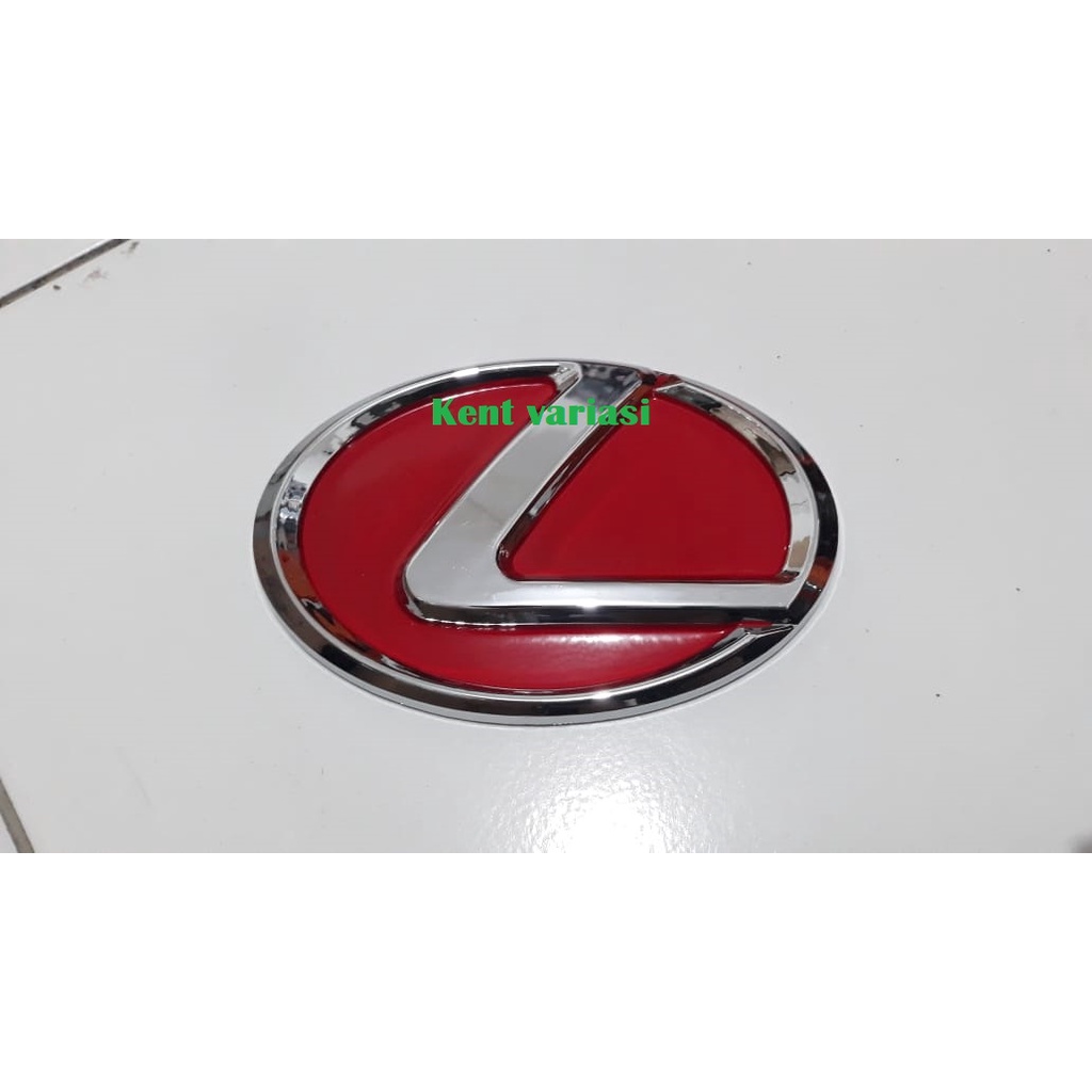 Logo Emblem Mobil LEXUS MERAH / RED 13CM