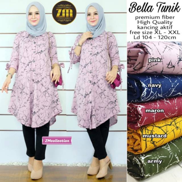 [Bayar Ditempat] BELLA TUNIK // ATASAN WANITA JUMBO // BY ZM ORI SOLO