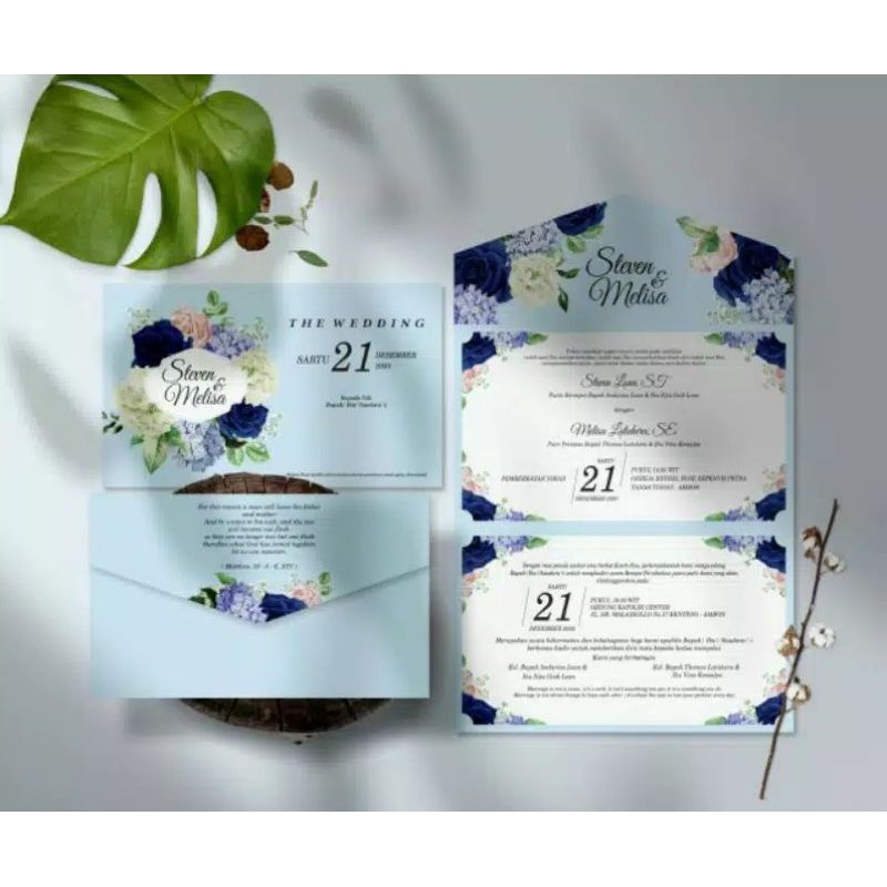 [CETAK] Undangan Pernikahan Murah, Floral, Rustik, Unik, Blangko Griya SCF 002