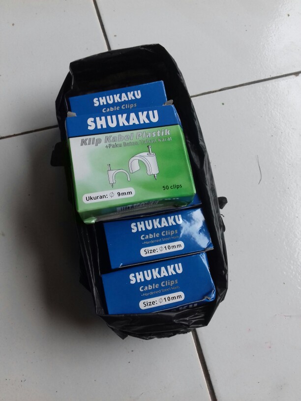 Klem Kabel Paku Beton 9mm Shukaku Klen Kabel Cable Clips 9 Mm