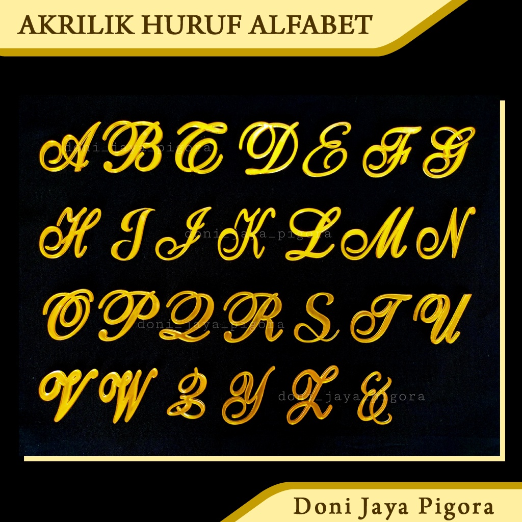 HURUF Akrilik / Alfabet Akrilik / Laser Cutting Huruf