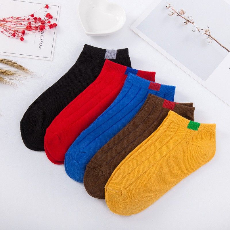 [COD] Kaos Kaki Pendek Polos Motif 2 Garis Untuk Pria dan Wanita / Kaos Kaki Import